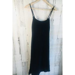 NWOT EVERLANE The Japanese GoWeave Crossback Slip Dress Black Triacetate 4 S